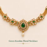 Green Kundan Floral Necklace