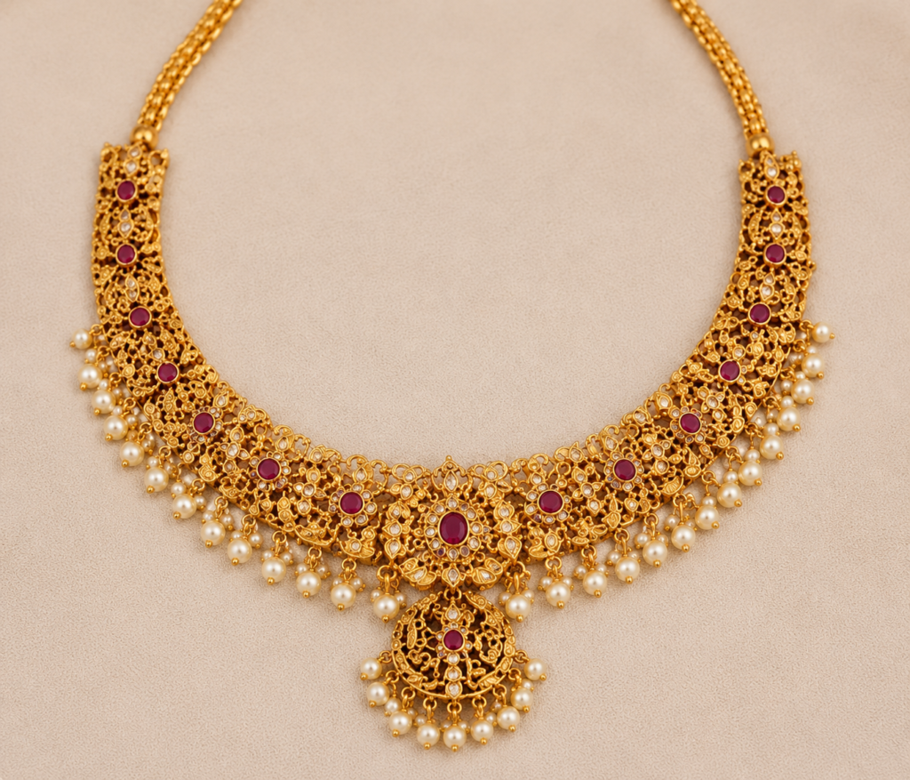 Floral Temple Necklace