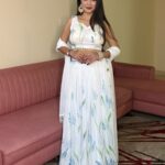 Pure White Hand-Painted Botanical Georgette Lehenga Set