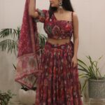 Ruby Floral Printed Lehenga Set